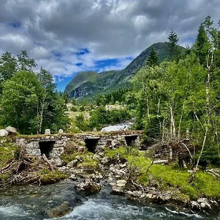 Haukedalen Mountain Panorama River View 度假居 Holsen